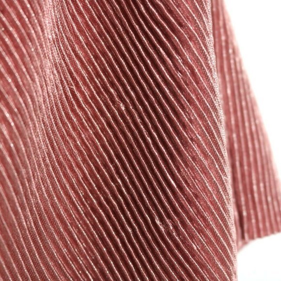 a.n.a Blouse Top Shirt Off The Shoulder Metallic Rose Pink Crinkle‎ L Large - Picture 10 of 11